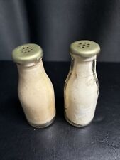 Vintage Muth Buffalo Clear Glass Salt & Pepper Shakers Rare Unique USA picture