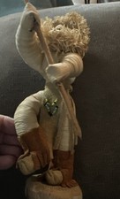 Vtg NativeAmerican Iroquois False Face Medicine Dacer Corn Husk Doll Gajesa Mask picture
