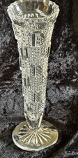 Vintage Echt Bleikristall 24% Lead Crystal Footed Bud Vase 8” Germany, OOP, EUC picture