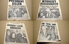 JFK Assassination“Set”-NY Daily News-4 Full,Original,1963 Papers-Sat(2)/Sun/Mon picture
