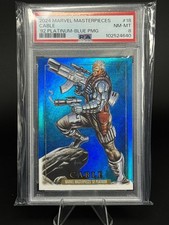 Cable - 2024 Marvel Masterpieces '92  Precious Metal Gems Blue /50 PMG PSA 8 picture