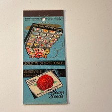 Mandeville & King Co Flower Seeds Rochester NY Vintage Matchbook Cover 4MM27-1 picture