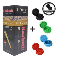 Unbleached Pre-Rolled Cones 1 1/4 Bulk Box 1100 Cones with Filter Tip -Kashmir picture