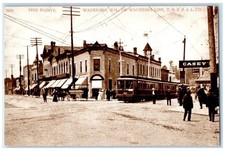 c1940 Five Points Waukesha Line Streetcar Trolley Waukesha Wisconsin WI Postcard picture