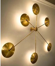 Mid Century Modern Ceiling Chandlier,Brass Pendant Light , Vintage Chandlier 6 picture