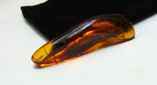AMBER raw baltic slice INSECTS & ACTIVITY rare FIRE & LIGHTS - 3 GRAM mini picture