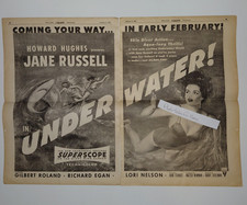 Original 1955 2 Page Jane Russell Underwater Showbiz Industry Clipping ad picture