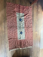 Original WWI Two-Star Family Service Banner c.1917–1919 | Wool Home Display Flag picture
