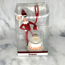 New 2023 Dunkin BOY Elf On Shelf Ornament Snow Globe ***FREE GIFT W/PURCHASE*** picture