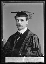 Photo:W P Stafford Portrait in Graduation Cap and Gown picture