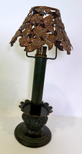 Art Nouveau Lamp with Shade -  Floral Pattern Flower Theme Decorative Shade picture