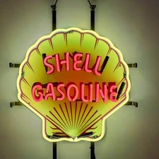 US STOCK Shell Gasoline Neon Sign 19