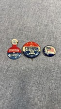 1956 Stevenson Kefauver Political Campaign Pinback Lot of 3 picture