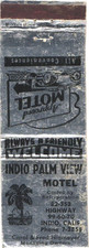 Indio Palm View Motel Indio CA Vintage Matchbook Cover 1960s-70s picture