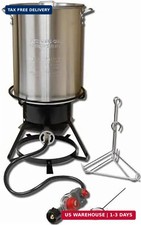 Metal-Fusion Import 29 Quart Aluminum Turkey Pot Frying Cooker Package with 38,0 picture
