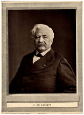 Ferdinand de Lesseps, French diplomat and entrepreneur vintage print, print d picture