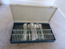 74 pcs 12 Setting NOS VTG MCM Stainless Flatware Set Montgomery Ward MWD10 JAPAN picture