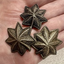 Vintage Antique Sterling Silver US Army Lt. Colonel Oak Leaves Leaf Insignia LOT picture