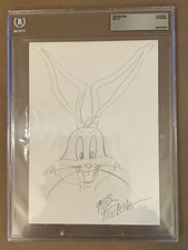 Friz Freleng Signed Autograph Original Bugs Bunny Pencil Sketch Beckett BAS Auth picture
