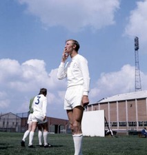 Leeds United footballer Jack Charlton smoking during a training se - Old Photo picture