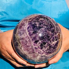 6.99LB Natural Dream Amethyst Sphere Polished Quartz Crystal Ball Healing 3262 picture