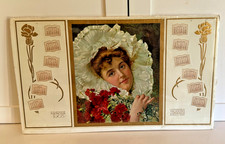 Antique 1905 Calendar Youth’s Companion Chromolithograph Victorian Lady Original picture