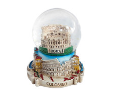 Rome Colosseum Snow Globe – Italy Souvenir Travel Memory Gift Collectible 9.5cm picture