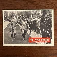 1965 Philadelphia Gum War Bulletin Card #6 Adolf Hitler & Benito Mussolini EXMT picture