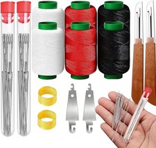 74Pcs Sewig Tool Set, Big Eye Stel Sewing Needle Kit, Thrader and Neele Repir picture
