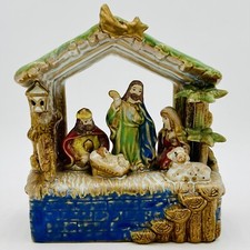 Vintage Musical Porcelain Ceramic Christmas Nativity Scene Figure - Rare - WORKS picture