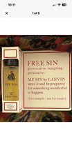 Rare Find. Vintage boxed 1/4 oz sealed sample of My Sin by Lanvin. picture