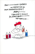 Unused Vintage Funny THANK YOU Card, 