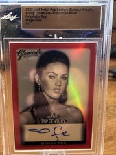 2022 Leaf Metal Pop Century Glamour Graphs Prismatic Red Megan Fox Auto 1/1 picture