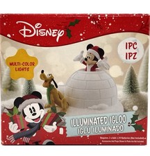 Disney Illuminated Igloo Christmas Village Building Lights Ruz Mickey Pluto picture