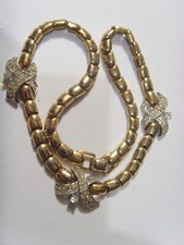 vintage early 1930s Trifari PAT PENDING diamante necklace jewelry fv1895 picture