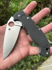 Rare Spyderco Full Sized Manix Lockback S30v Steel USA Black G10 A GEM picture