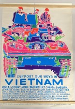 Vintage Original Support Our Boys in Vietnam Blacklight Poster 24x35 RARE picture