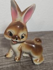 Vintage Brown Big Ear Porcelain Bunny Rabbit Japan picture