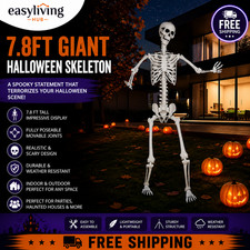 7.8FT Halloween Giant Skeleton Full Body Movable Joints Indoor Outdoor Decor picture