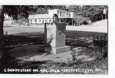 Southwest City Missouri MO Vintage RPPC Real Photo Cornerstone Monument picture