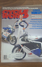 Feb 1988 Cycle World Kevin Schwantz GSXR  Honda Suzuki Yamaha Magazine Road race picture