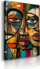  African Abstract Wall Art African Modern Tribal Mask Wall Decor Symbol Culture  picture