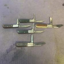 Vintage (5) Barlow Folding Knives used ALL USA Made Wards Old Timer Imperial picture