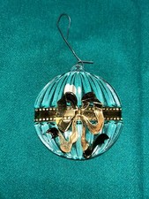 Gorham Crystal Christmas Round W/Bow Ornament Bleikristall 24% Made in Germany picture