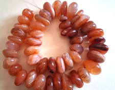 GORGEOUS Carnelian 47 Jumbo Beads 24 - 10 mm  17 Inch Strand MAKE OFFERS picture