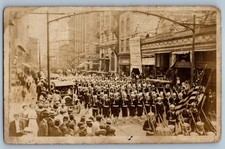 c1910's US Navy Sailors Patriotic Parade Norfolk Virginia VA RPPC Photo Postcard picture