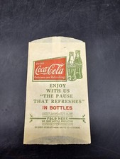 1 PIECE 1927 Coca~Cola Coke No Drip Paper Bottle Protector Great Graphics RARE picture