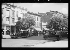 Photo:Downtown Main Street 1930s Hardware Drugstore Vintage Cars picture