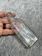 Vintage Hart & Webb Druggists Medicine Bottle Clear Glass West Point GA Embossed picture