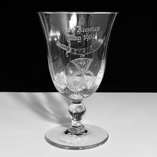 1907 SHRINERS L.A. CONVENTION / Pittsburgh Syria Order ETCHED GLASS / Rim Chips picture